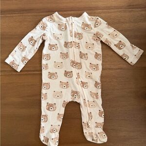 Little Me - 2-way zip footie - Bears